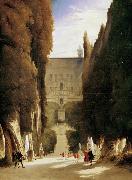 Karl Blechen The Gardens of the Villa d'Este (mk09) oil painting reproduction